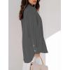 imagesiliteelon Womens Button Down Shirts Dress Shirts Long Sleeve Blouses V Neck Solid Casual Tunics Tops with PocketsGray