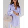 imagesiliteelon Womens Button Down Shirts Dress Shirts Long Sleeve Blouses V Neck Solid Casual Tunics Tops with PocketsLavender