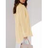 imagesiliteelon Womens Button Down Shirts Dress Shirts Long Sleeve Blouses V Neck Solid Casual Tunics Tops with PocketsYellow