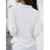 imagesiliteelon Womens Button Down Shirts Dress Shirts Long Sleeve Wrinkle Free Collared Work Office Solid Blouses TopsA White