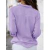 imagesiliteelon Womens Button Down Shirts Dress Shirts Long Sleeve Wrinkle Free Collared Work Office Solid Blouses TopsI Lilac