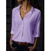 imagesiliteelon Womens Button Down Shirts Dress Shirts Long Sleeve Wrinkle Free Collared Work Office Solid Blouses TopsI Lilac