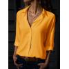 imagesiliteelon Womens Button Down Shirts Dress Shirts Long Sleeve Wrinkle Free Collared Work Office Solid Blouses TopsSunflower Yellow