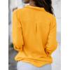 imagesiliteelon Womens Button Down Shirts Dress Shirts Long Sleeve Wrinkle Free Collared Work Office Solid Blouses TopsSunflower Yellow
