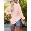 imagesiliteelon Womens Button Down Shirts Solid Dress Shirts Long Sleeve Flowy Collared Work Office Business Blouses Chiffon TopsBe Light Pink