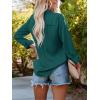 imagesiliteelon Womens Button Down Shirts Solid Dress Shirts Long Sleeve Flowy Collared Work Office Business Blouses Chiffon TopsBf Dark Green