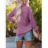 imagesiliteelon Womens Button Down Shirts Solid Dress Shirts Long Sleeve Flowy Collared Work Office Business Blouses Chiffon TopsBlackcurrant Purple