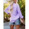 imagesiliteelon Womens Button Down Shirts Solid Dress Shirts Long Sleeve Flowy Collared Work Office Business Blouses Chiffon TopsO Lilac