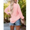 imagesiliteelon Womens Button Down Shirts Solid Dress Shirts Long Sleeve Flowy Collared Work Office Business Blouses Chiffon TopsPink
