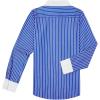 imagesiliteelon Womens Cotton Button Down Shirts Striped Dress Shirts Pinstripes Long Sleeve Collared Blouses Colorblock TopsA Blue Striped