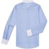 imagesiliteelon Womens Cotton Button Down Shirts Striped Dress Shirts Pinstripes Long Sleeve Collared Blouses Colorblock TopsAll Blue White Pinstripe