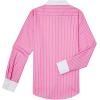 imagesiliteelon Womens Cotton Button Down Shirts Striped Dress Shirts Pinstripes Long Sleeve Collared Blouses Colorblock TopsAll Pink Striped