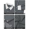 imagesiliteelon Womens Cotton Button Down Shirts Striped Dress Shirts Pinstripes Long Sleeve Collared Blouses Colorblock TopsB Black Striped