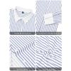 imagesiliteelon Womens Cotton Button Down Shirts Striped Dress Shirts Pinstripes Long Sleeve Collared Blouses Colorblock TopsB Blue and White