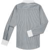 imagesiliteelon Womens Cotton Button Down Shirts Striped Dress Shirts Pinstripes Long Sleeve Collared Blouses Colorblock TopsBlack and White