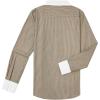 imagesiliteelon Womens Cotton Button Down Shirts Striped Dress Shirts Pinstripes Long Sleeve Collared Blouses Colorblock TopsBrown Pinstripe