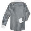 imagesiliteelon Womens Cotton Button Down Shirts Striped Dress Shirts Pinstripes Long Sleeve Collared Blouses Colorblock TopsDeep Gray Striped