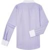 imagesiliteelon Womens Cotton Button Down Shirts Striped Dress Shirts Pinstripes Long Sleeve Collared Blouses Colorblock TopsPurple Pinstripe