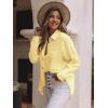 imagesiliteelon Womens Button Down Shirts Cotton Long Sleeve Oversized Boyfriend Blouses Collared Dress Tops with PocketsCa Yellow