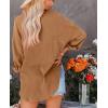 imagesiliteelon Womens Button Down Shirts Cotton Long Sleeve Oversized Boyfriend Blouses Collared Dress Tops with PocketsF Camel