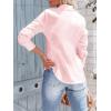 imagesiliteelon Womens Button Down Shirts Long Sleeve Dress Shirts Wrinkle Free Collared Work Office Solid Blouses Corset TopsA Pink