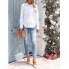 imagesiliteelon Womens Button Down Shirts Long Sleeve Dress Shirts Wrinkle Free Collared Work Office Solid Blouses Corset TopsAa White