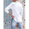 imagesiliteelon Womens Button Down Shirts Long Sleeve Dress Shirts Wrinkle Free Collared Work Office Solid Blouses Corset TopsAa White