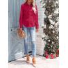 imagesiliteelon Womens Button Down Shirts Long Sleeve Dress Shirts Wrinkle Free Collared Work Office Solid Blouses Corset TopsAe Red