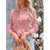 imagesiliteelon Womens Button Down Shirts Long Sleeve Dress Shirts Wrinkle Free Collared Work Office Solid Blouses Corset TopsAll Camel Pink