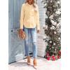 imagesiliteelon Womens Button Down Shirts Long Sleeve Dress Shirts Wrinkle Free Collared Work Office Solid Blouses Corset TopsApricot