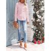 imagesiliteelon Womens Button Down Shirts Long Sleeve Dress Shirts Wrinkle Free Collared Work Office Solid Blouses Corset TopsBright Pink