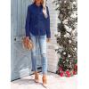 imagesiliteelon Womens Button Down Shirts Long Sleeve Dress Shirts Wrinkle Free Collared Work Office Solid Blouses Corset TopsDark Blue