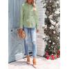 imagesiliteelon Womens Button Down Shirts Long Sleeve Dress Shirts Wrinkle Free Collared Work Office Solid Blouses Corset TopsE Green02