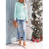 imagesiliteelon Womens Button Down Shirts Long Sleeve Dress Shirts Wrinkle Free Collared Work Office Solid Blouses Corset TopsE Mint Green
