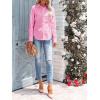imagesiliteelon Womens Button Down Shirts Long Sleeve Dress Shirts Wrinkle Free Collared Work Office Solid Blouses Corset TopsE Neon Pink