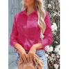 imagesiliteelon Womens Button Down Shirts Long Sleeve Dress Shirts Wrinkle Free Collared Work Office Solid Blouses Corset TopsE Rose Pink