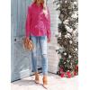 imagesiliteelon Womens Button Down Shirts Long Sleeve Dress Shirts Wrinkle Free Collared Work Office Solid Blouses Corset TopsE Rose Pink