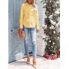 imagesiliteelon Womens Button Down Shirts Long Sleeve Dress Shirts Wrinkle Free Collared Work Office Solid Blouses Corset TopsE Vivid Yellow