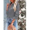 imagesiliteelon Womens Button Down Shirts Long Sleeve Dress Shirts Wrinkle Free Collared Work Office Solid Blouses Corset TopsLight Gray Blue