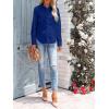 imagesiliteelon Womens Button Down Shirts Long Sleeve Dress Shirts Wrinkle Free Collared Work Office Solid Blouses Corset TopsNavy Blue