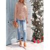 imagesiliteelon Womens Button Down Shirts Long Sleeve Dress Shirts Wrinkle Free Collared Work Office Solid Blouses Corset TopsOrange Pink
