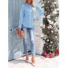 imagesiliteelon Womens Button Down Shirts Long Sleeve Dress Shirts Wrinkle Free Collared Work Office Solid Blouses Corset TopsSky Blue