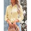 imagesiliteelon Womens Button Down Shirts Long Sleeve Dress Shirts Wrinkle Free Collared Work Office Solid Blouses Corset TopsYellow