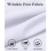 imagesiliteelon Button Down Dress Shirts for Women Long Sleeve Wrinkle Free Shirts Solid Work Business Formal Button Up ShirtAll White