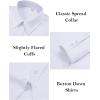 imagesiliteelon Button Down Dress Shirts for Women Long Sleeve Wrinkle Free Shirts Solid Work Business Formal Button Up ShirtAll White