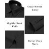 imagesiliteelon Button Down Dress Shirts for Women Long Sleeve Wrinkle Free Shirts Solid Work Business Formal Button Up ShirtBlack