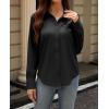 imagesiliteelon Button Down Dress Shirts for Women Long Sleeve Wrinkle Free Shirts Solid Work Business Formal Button Up ShirtBlack