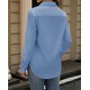 imagesiliteelon Button Down Dress Shirts for Women Long Sleeve Wrinkle Free Shirts Solid Work Business Formal Button Up ShirtBlue