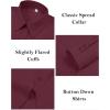 imagesiliteelon Button Down Dress Shirts for Women Long Sleeve Wrinkle Free Shirts Solid Work Business Formal Button Up ShirtBurgundy