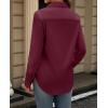imagesiliteelon Button Down Dress Shirts for Women Long Sleeve Wrinkle Free Shirts Solid Work Business Formal Button Up ShirtBurgundy